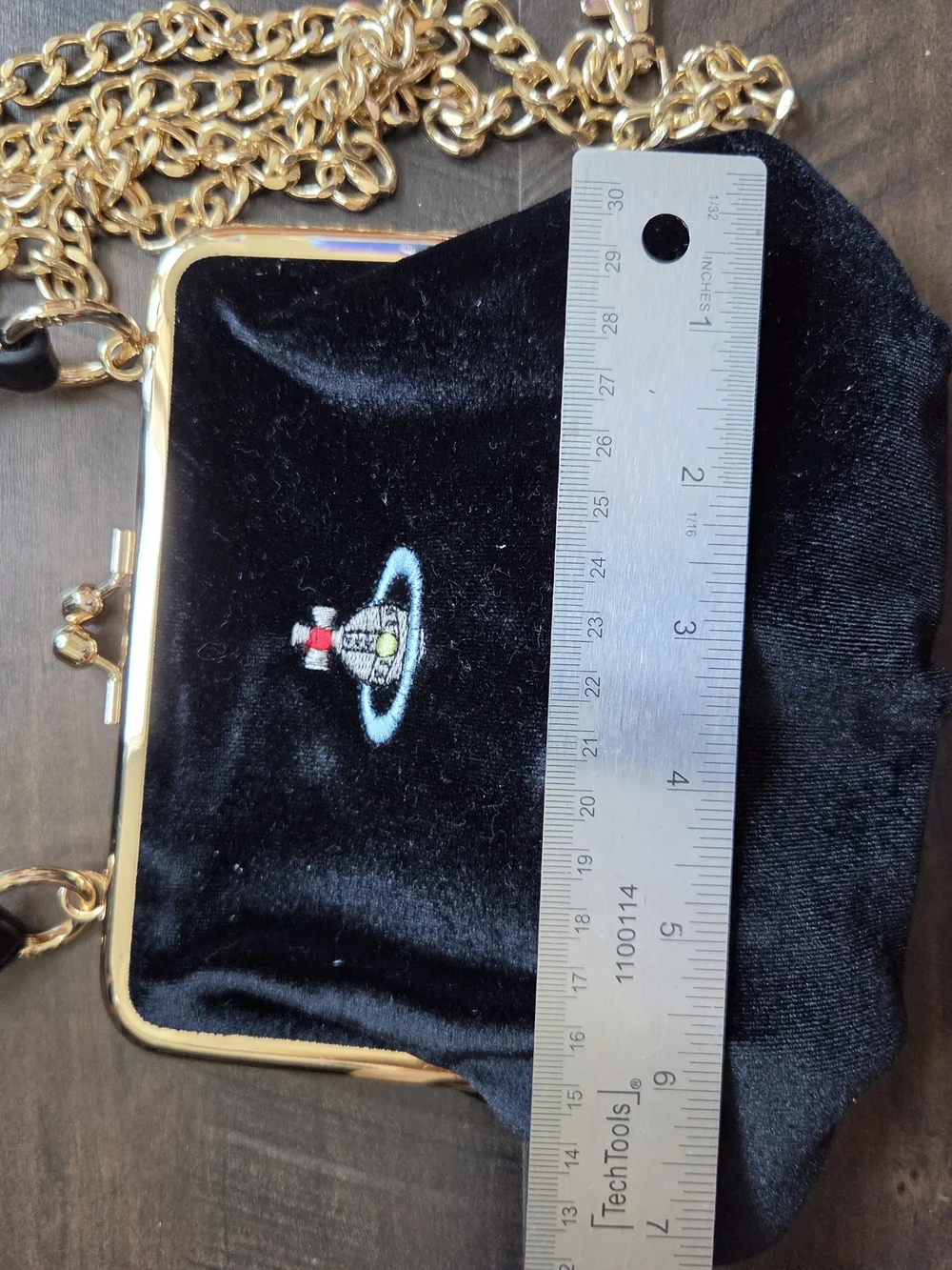 Vivienne Westwood Black Velvet Top-Handle Evening Bag - Picture 3 of 6
